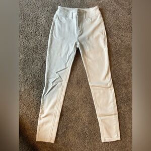 White Kancan high rise ankle skinny